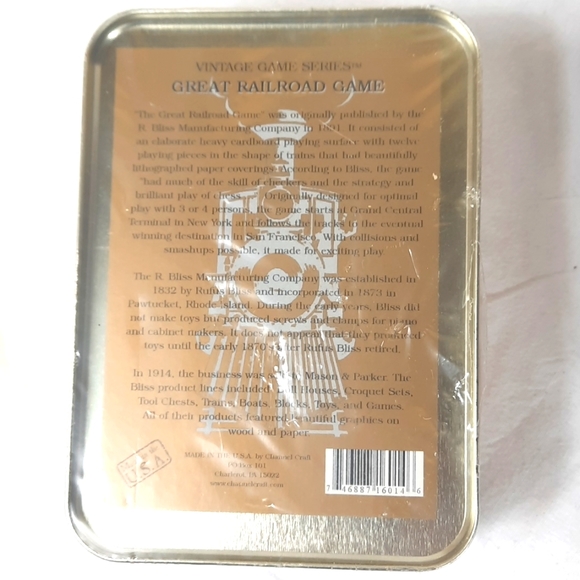 The Great Railroad Game Vintage Game Series with Tin NEW Sealed - Picture 5 of 7